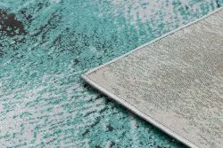 Modern DE LUXE Teppich 634 Rahmen vintage - Strukturell grün / Anthrazit