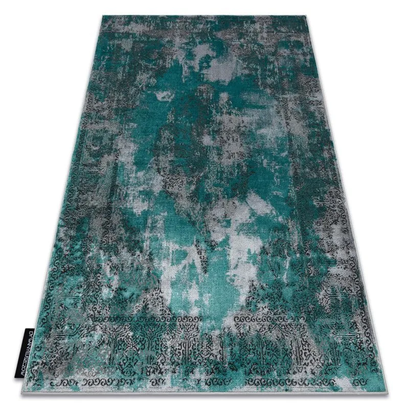 Modern DE LUXE Teppich 6754 Abstraktion - Strukturell grün / grau