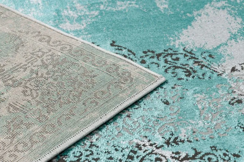 Modern DE LUXE Teppich 6754 Abstraktion - Strukturell grün / grau