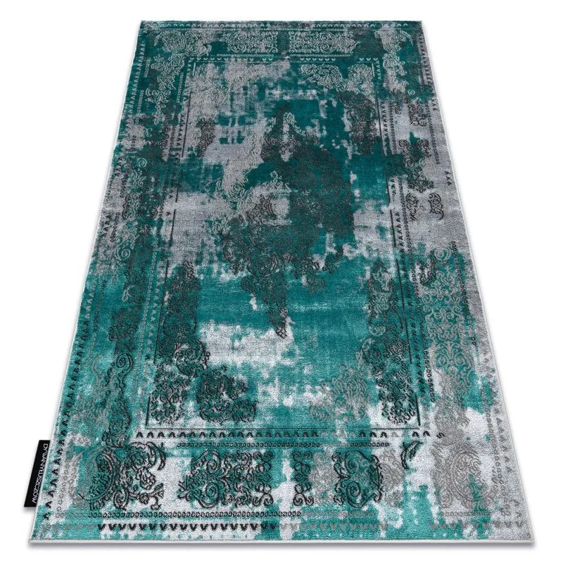 Modern DE LUXE Teppich 6827 Abstraktion, vintage - Strukturell grün / grau