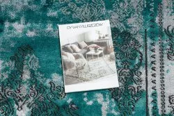 Modern DE LUXE Teppich 6827 Abstraktion, vintage - Strukturell grün / grau