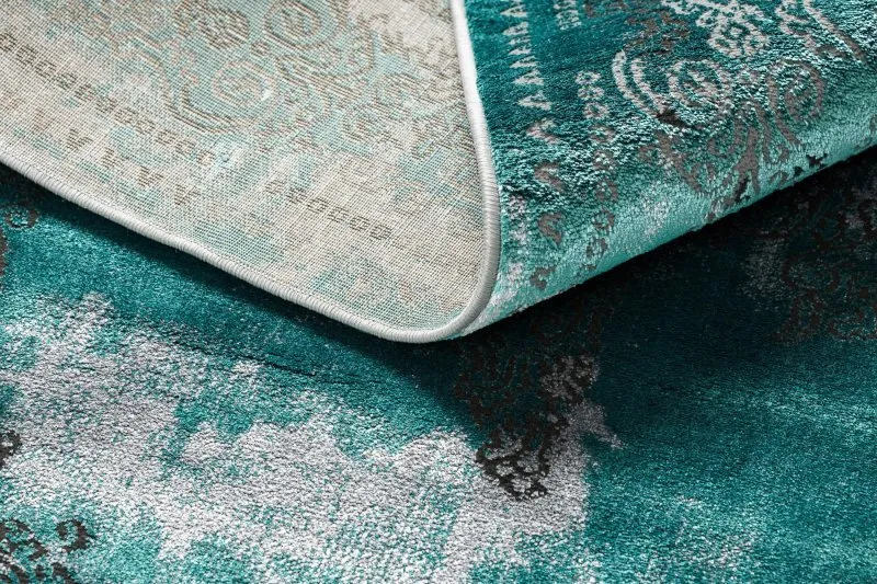 Modern DE LUXE Teppich 6827 Abstraktion, vintage - Strukturell grün / grau