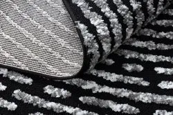 Teppich MAROC G8499 schwarz / weiß Franse berber marokkanisch shaggy