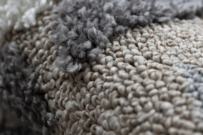 Teppich MAROC P651 Diamanten grau / weiß Franse berber marokkanisch shaggy