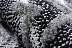 Teppich MAROC P658 Schneeflocken schwarz / grau Franse berber marokkanisch shaggy
