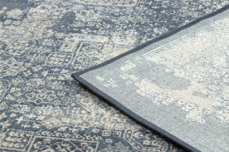 Teppich Wolle NAIN vintage 7591/50911 dunkelblau / beige