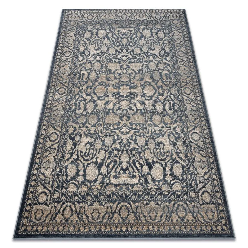 Teppich Wolle NAIN Ornament vintage 7557/51944 beige / dunkelblau