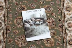 Teppich Wolle NAIN Ornament, Rahmen 7338/51088 grün / beige
