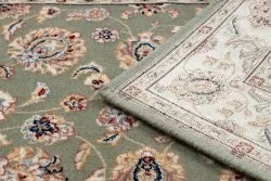 Teppich Wolle NAIN Ornament, Rahmen 7338/51088 grün / beige