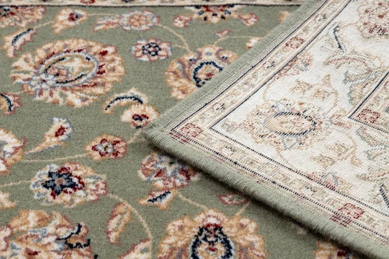 Teppich Wolle NAIN Ornament, Rahmen 7338/51088 grün / beige