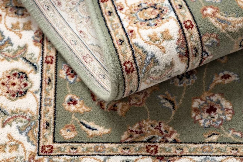 Teppich Wolle NAIN Ornament, Rahmen 7338/51088 grün / beige