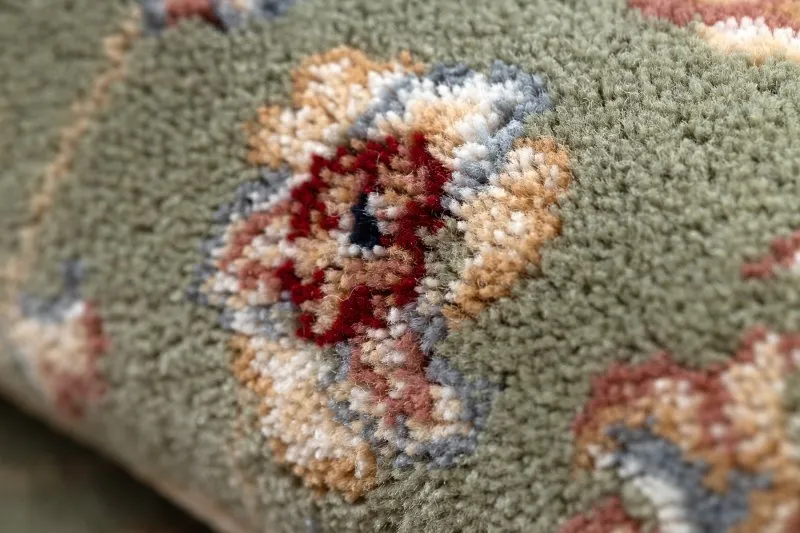 Teppich Wolle NAIN Ornament, Rahmen 7338/51088 grün / beige