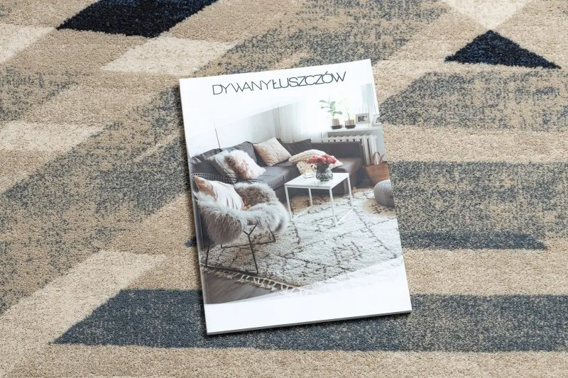 Teppich Wolle NAIN Geometrisch 7706/51955 beige / blau