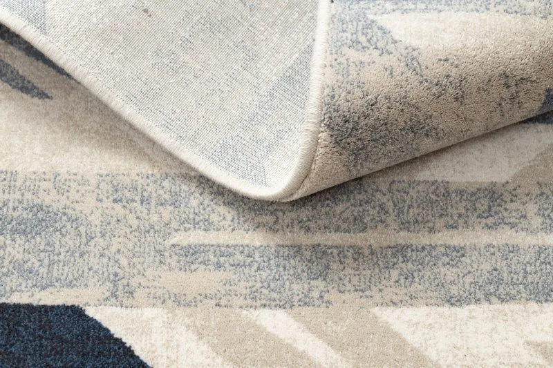 Teppich Wolle NAIN Geometrisch 7706/51955 beige / blau