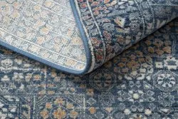 Teppich Wolle NAIN Ornament 7708/51911 dunkelblau / orange