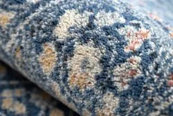 Teppich Wolle NAIN Ornament 7708/51911 dunkelblau / orange