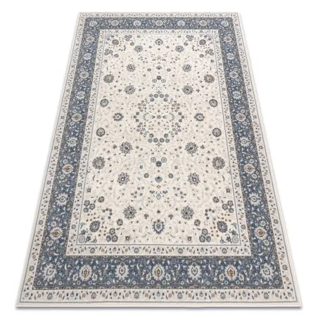 Teppich Wolle NAIN Rahmen Ornament 7179/51943 beige / dunkelblau