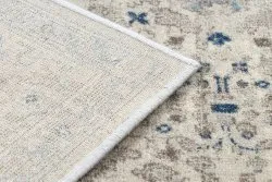 Teppich Wolle NAIN Rahmen Ornament 7586/51935 beige / dunkelblau