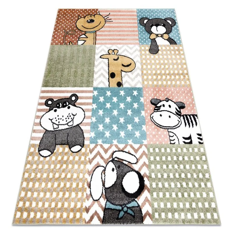 Teppich FUN Pets für Kinder, Tiere farbig multi