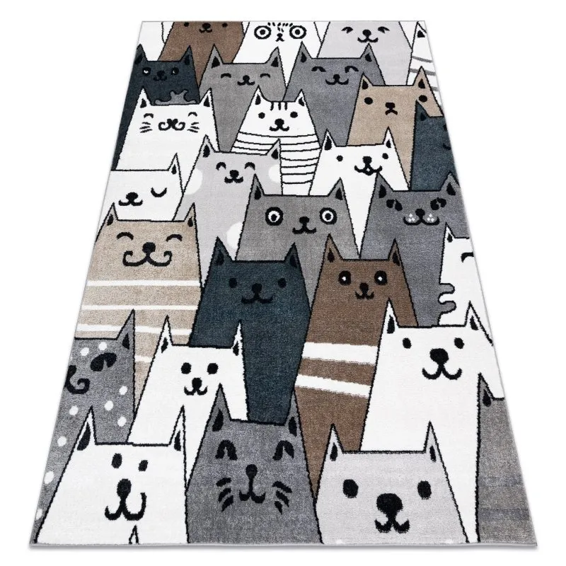 Teppich FUN Gatti für Kinder, Katzen Tiere farbig multi