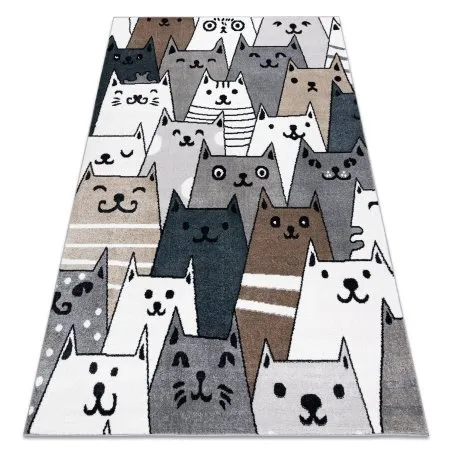 Teppich FUN Gatti für Kinder, Katzen Tiere farbig multi