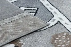 Teppich FUN Strade für Kinder, Straße, Stadt grau
