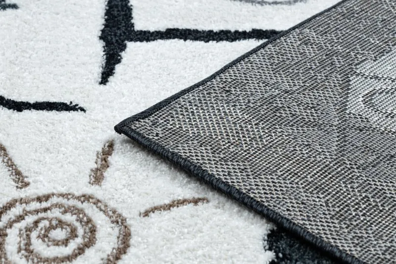Teppich FUN Hop für Kinder, Hopse, Tiere schwarz