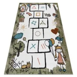 Teppich FUN Hop für Kinder, Hopse, Tiere grün
