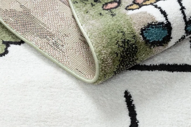 Teppich FUN Hop für Kinder, Hopse, Tiere grün