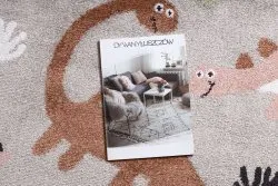 Teppich FUN Dino für Kinder, Dinosaurier beige