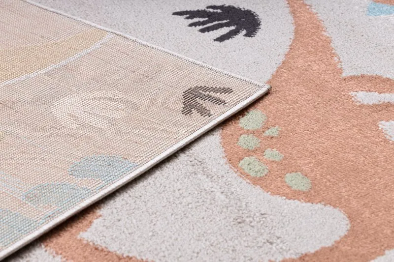 Teppich FUN Dino für Kinder, Dinosaurier beige