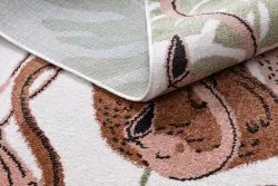 Teppich FUN Flami für Kinder, Flamingos creme