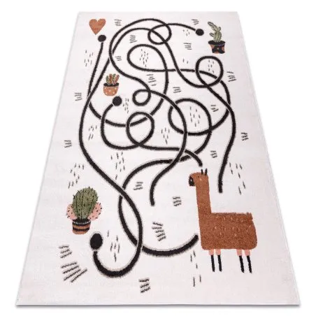 Teppich FUN Game für Kinder, Spiel, Lama creme