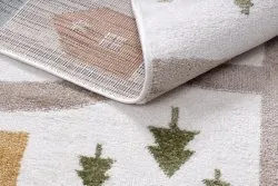 Teppich FUN Polar für Kinder, Straßen, Wald, creme