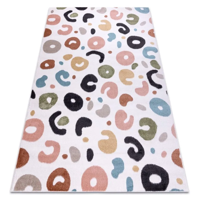 Teppich FUN Spots für Kinder, Flecken creme