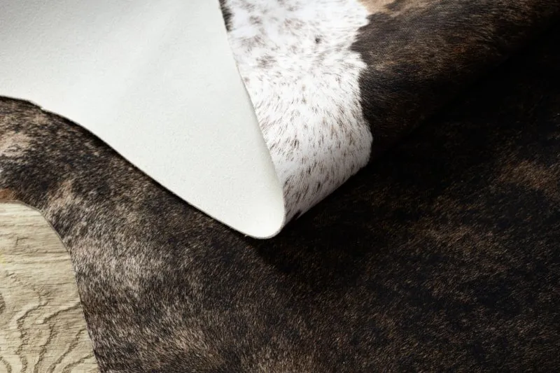 Teppich künstliches Rindsleder, Kuh G4740-1 Braun Leder