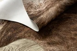 Teppich künstliches Rindsleder, Kuh G5068-1 Braun Leder