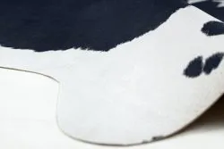 Teppich Künstliches Rindsleder, Rind G5069-1 weiß schwarz Leder
