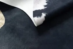 Teppich Künstliches Rindsleder, Rind G5070-3 schwarz weiß Leder