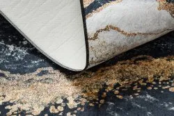 ANDRE 1124 Waschteppich Marmor Anti-Rutsch - schwarz