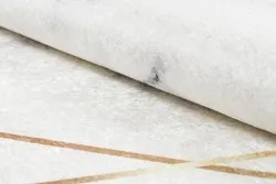 ANDRE 1220 Waschteppich Marmor, geometrisch Anti-Rutsch - weiß