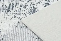ANDRE 1189 Waschteppich Marmor, griechisch Anti-Rutsch - schwarz / weiß