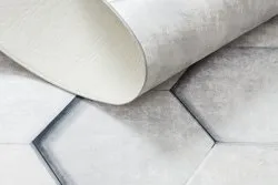 ANDRE 1180 Waschteppich Wabe, sechseckig 3D Anti-Rutsch - grau