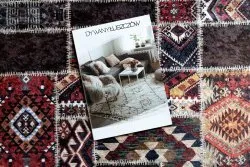 ANDRE 2305 Waschteppich orientalisch Patchwork Anti-Rutsch - rotwein / braun