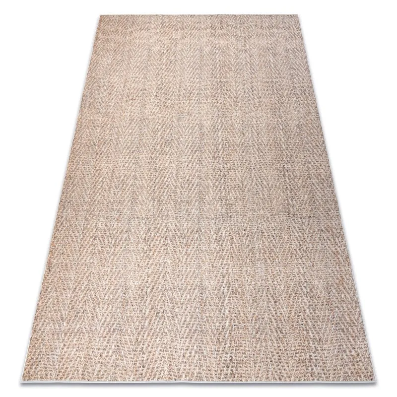 ANDRE 1577 Waschteppich Fischgrät Anti-Rutsch - beige