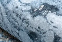 ANDRE 2248 Waschteppich Marmor , Anti-Rutsch - blau
