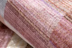 ANDRE 2295 Waschteppich Streifen Anti-Rutsch - rosa / blau