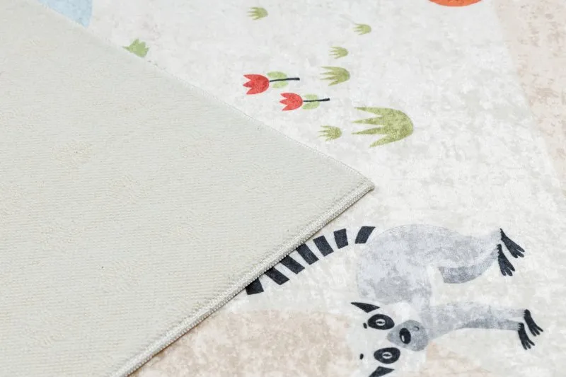 BAMBINO 1165 Waschteppich Zoo für Kinder Anti-Rutsch - beige