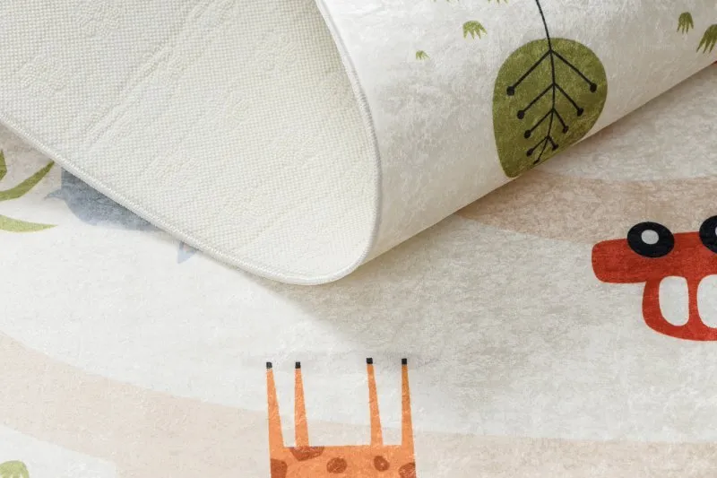 BAMBINO 1165 Waschteppich Zoo für Kinder Anti-Rutsch - beige