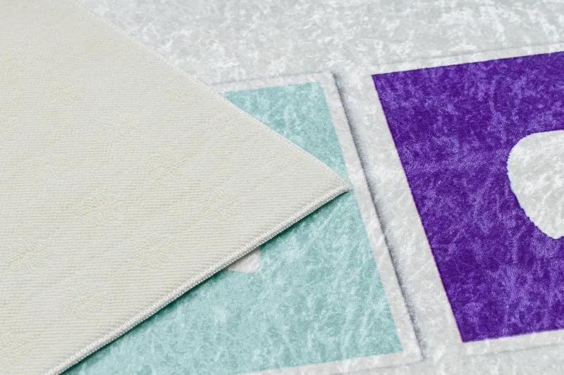BAMBINO 1075 Waschteppich Himmel, Zahlen für Kinder Anti-Rutsch - grün